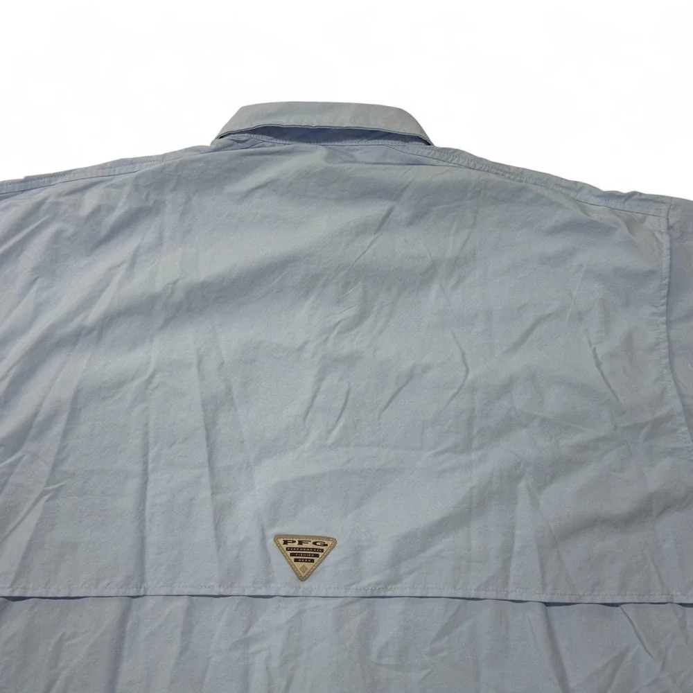 Columbia Bahama PFG Fishing Shirt Mens‎ 2XT UPF 50 Omni Shade Button Up NWT Blue